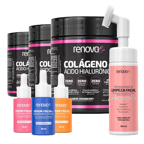 3x Colágenos Verisol® + 1x Espuma + 3x Séruns