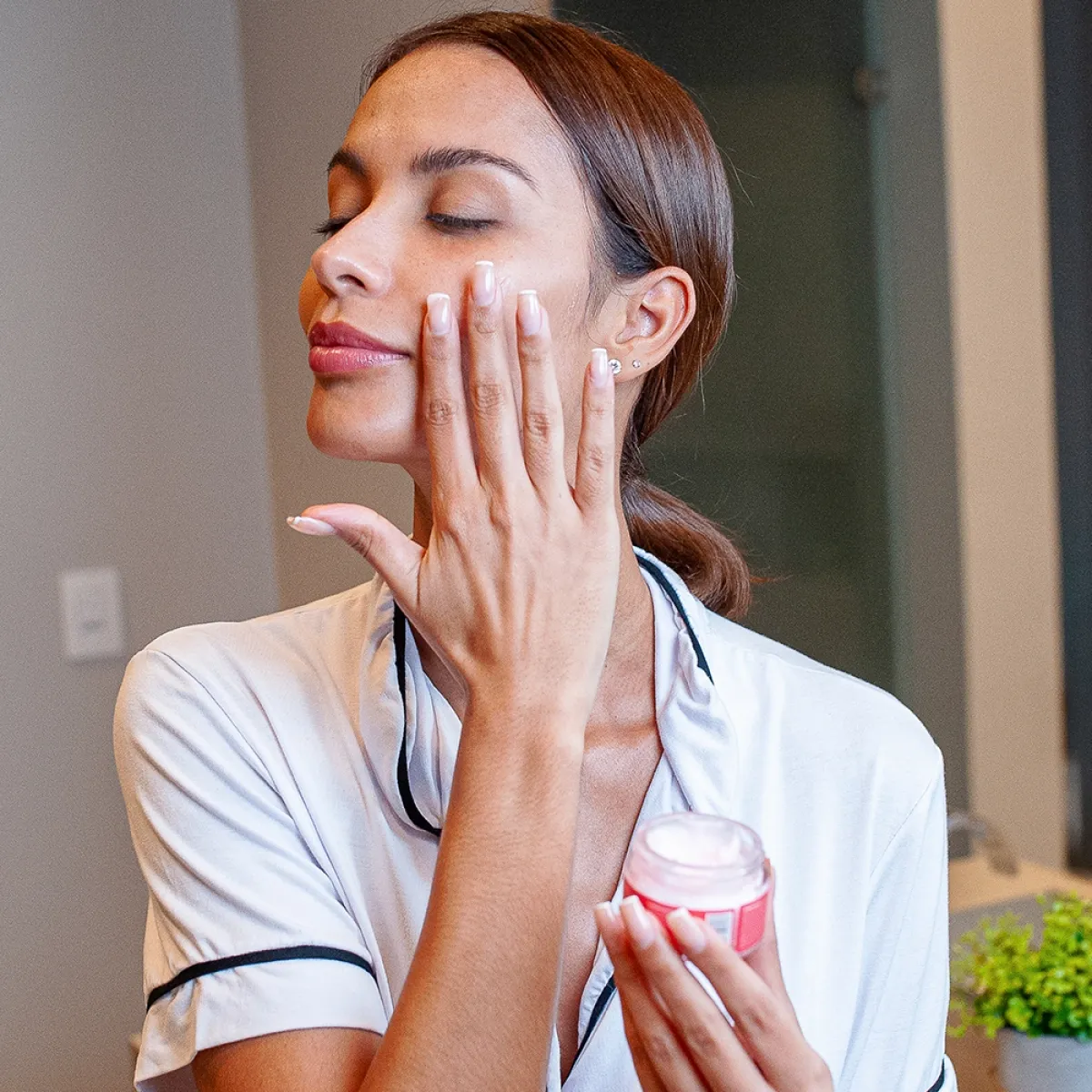 Aplicação do Creme Facial